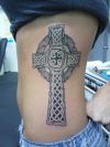 celtic cross side rib tattoo